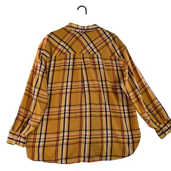 Time and Tru Yellow Plaid Flannel Size 3XL - Picture 2 of 5